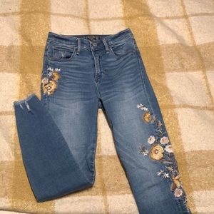 Abercrombie & Fitch Embroidered Jeans